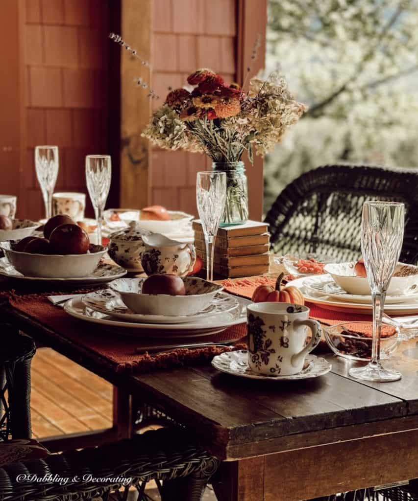 Fall Tablescape in the season for vintage