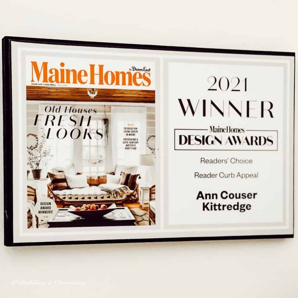 Maine Homes Magazine Awared