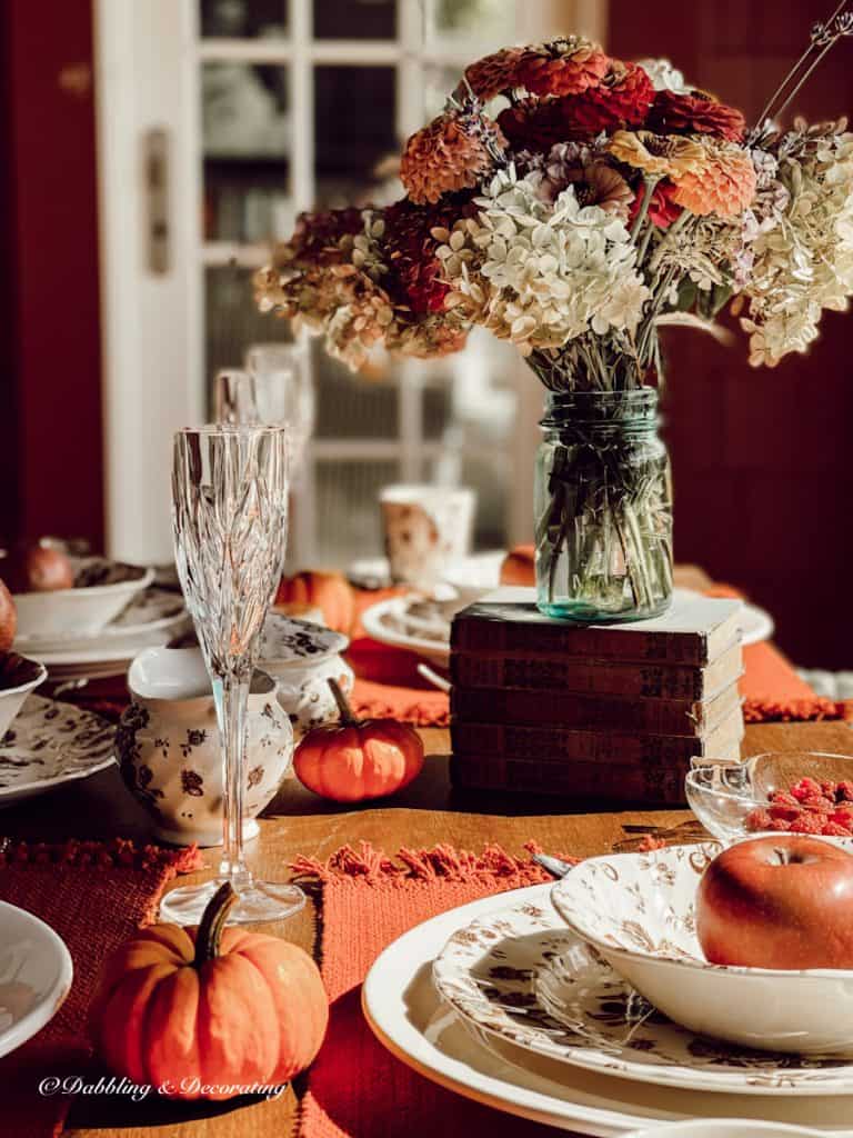 Fall Tablescape in the season for vintage