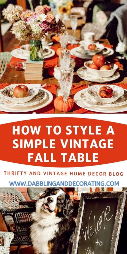 Pin for How to style a simple vintage fall table