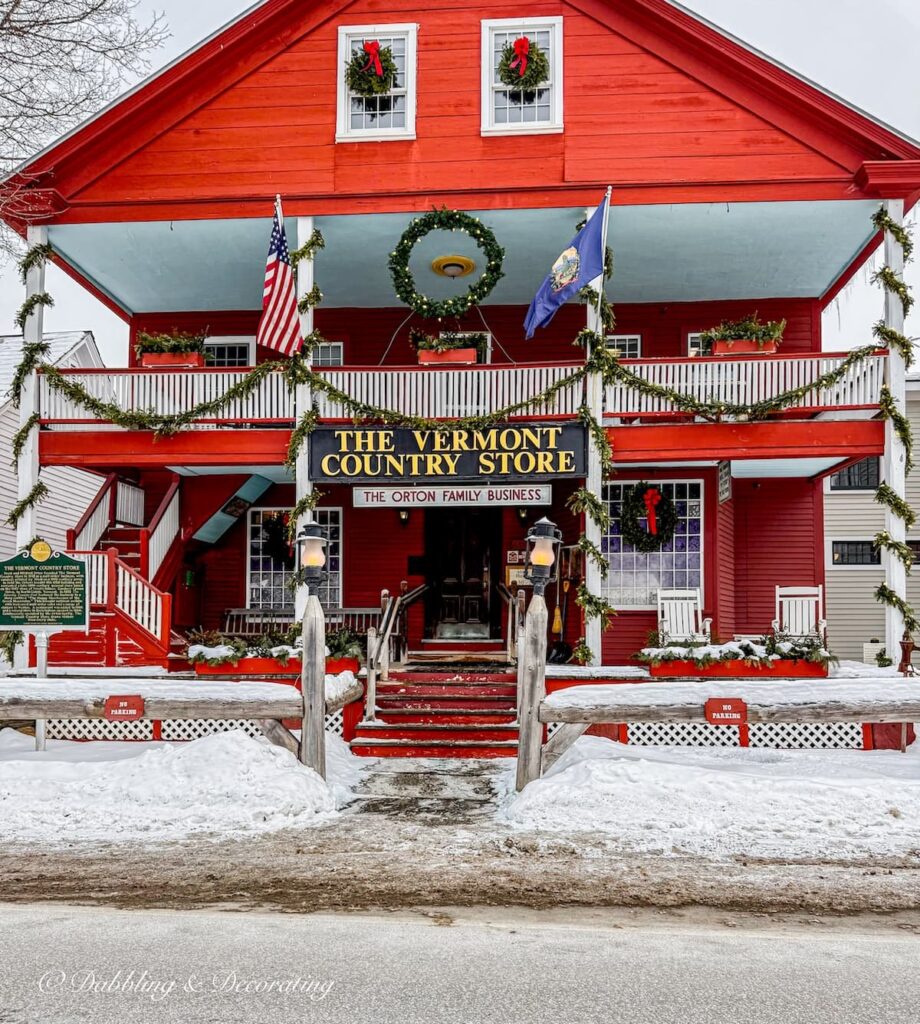 The Vermont Country Store at Christmas time in Weston, Vermont.