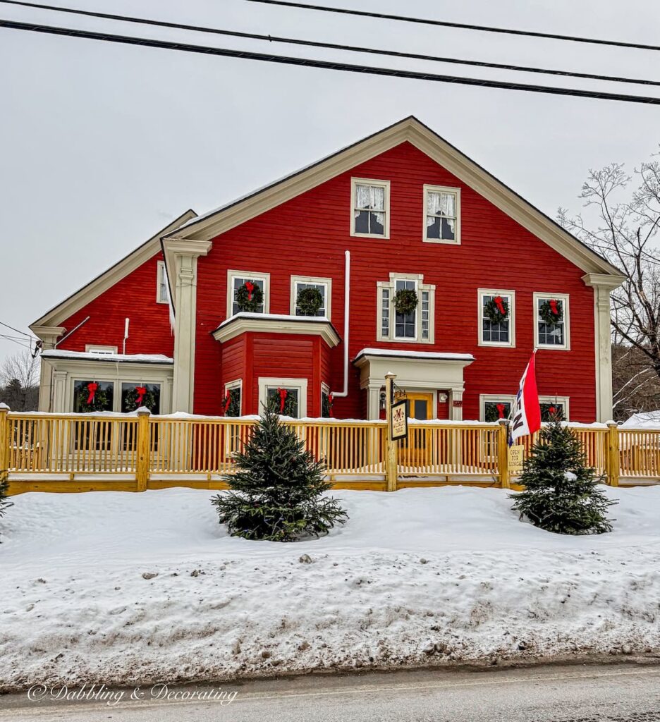 The Vermont Country Store's restaurant at Christmas time in Weston, Vermont.