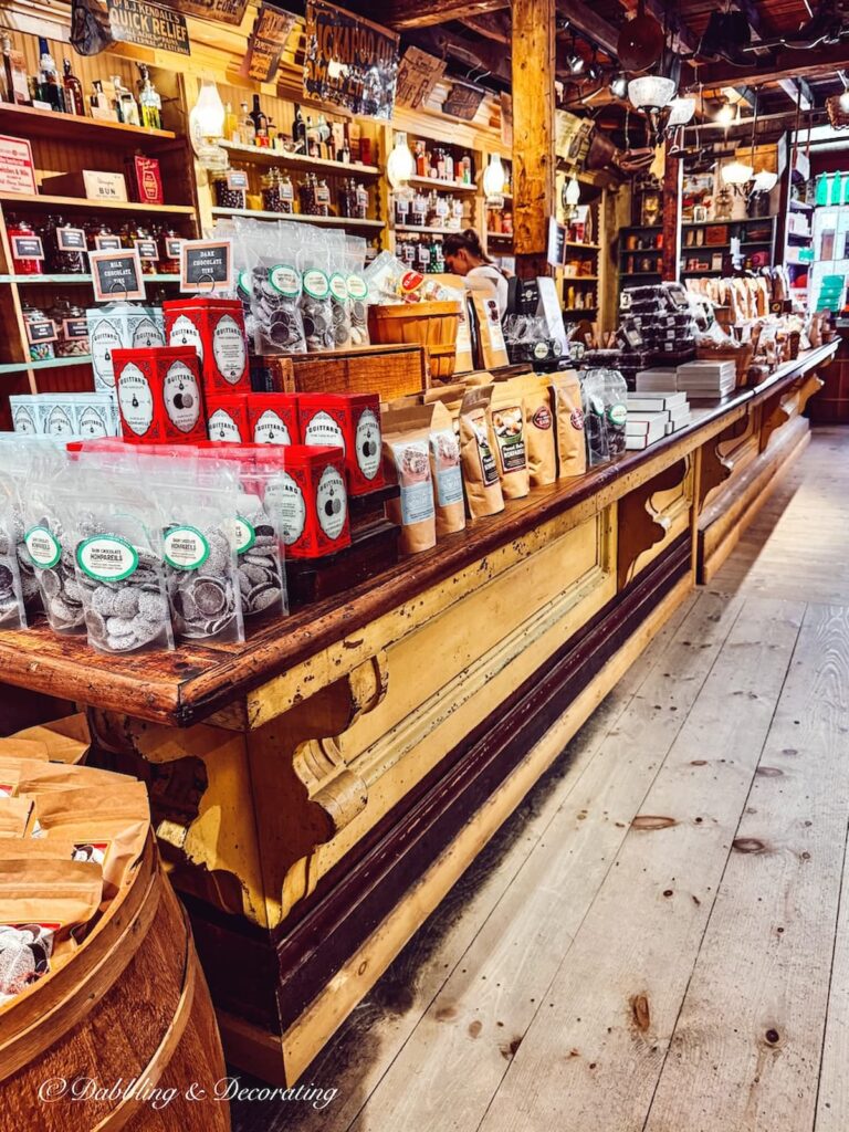 The Vermont Country Store in Weston, Vermont  old fashioned candy counter.