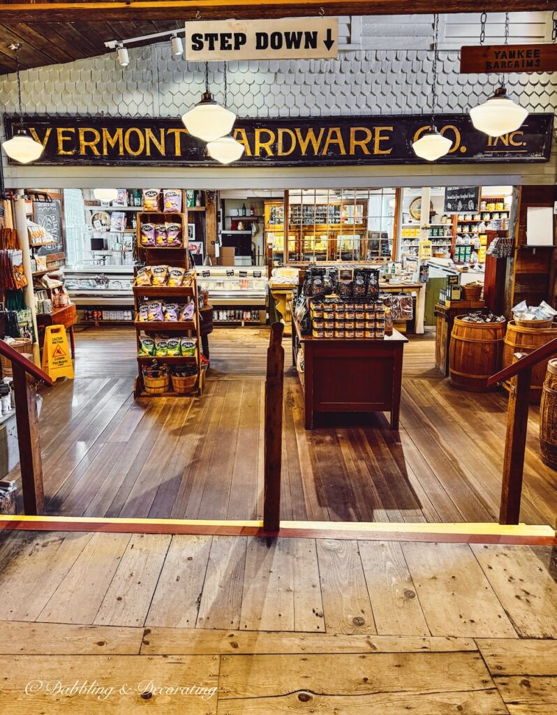 The Vermont Country Store in Weston, VT's cheese room.