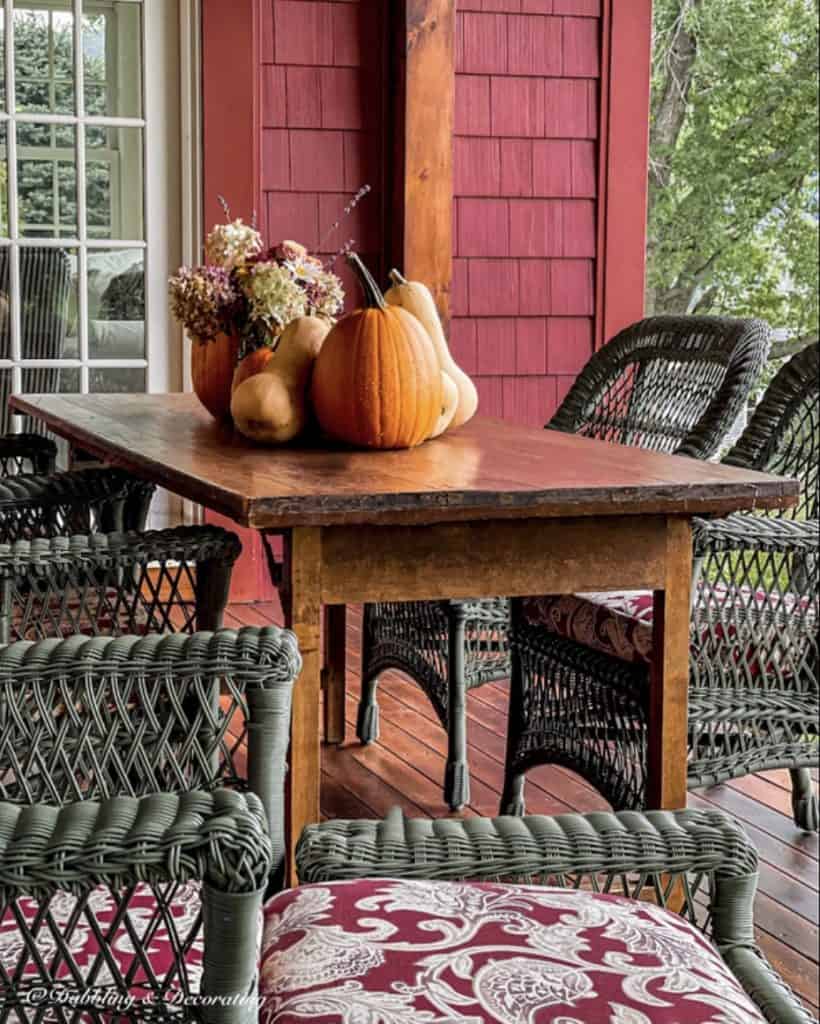 Table with Pumpkins