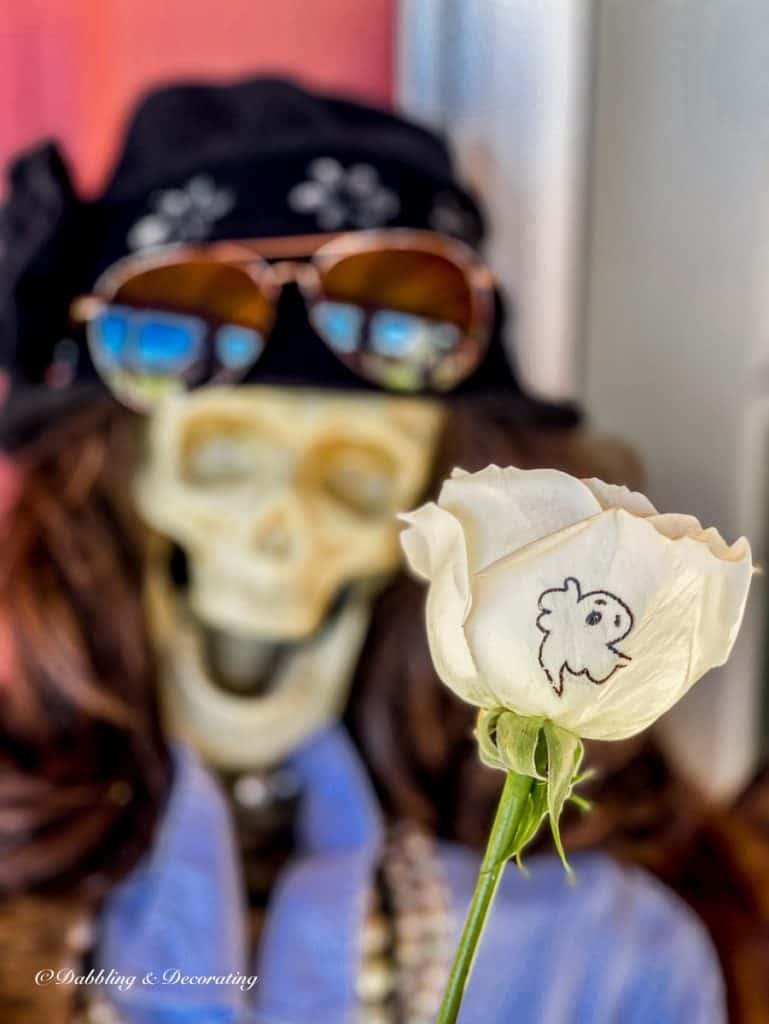 Skeleton with Rose