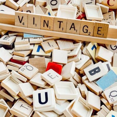 Vintage Scrabble Letters
