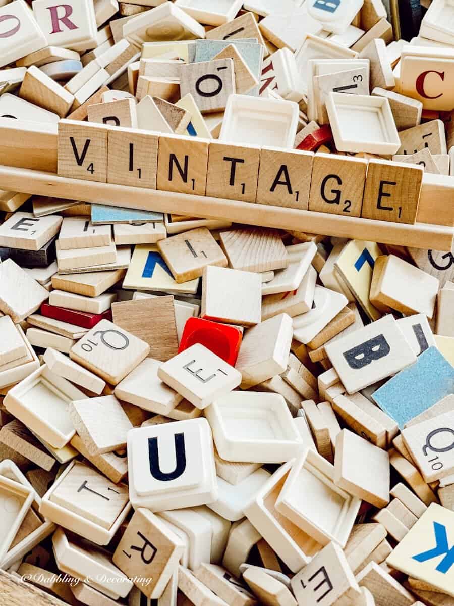 Vintage Scrabble Letters