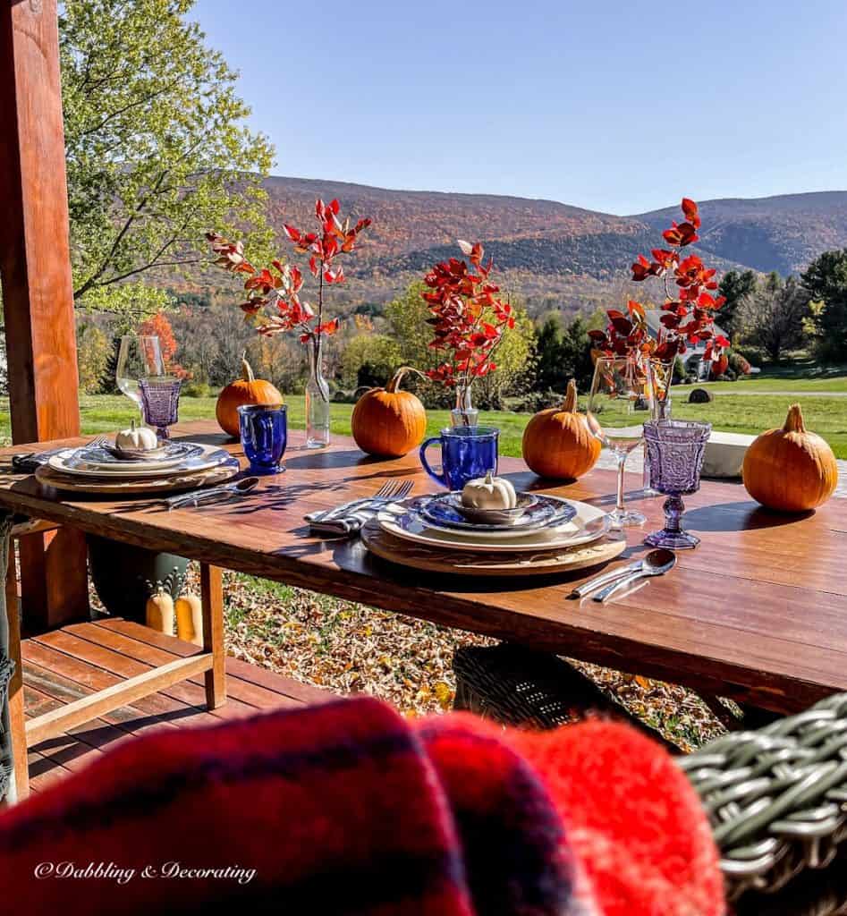 Outdoor Table for 2 with Mountain Views