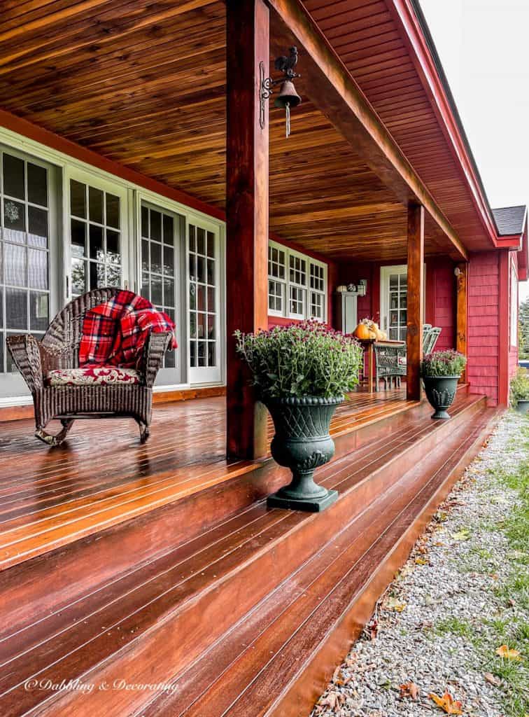 Green Urns on the Porch