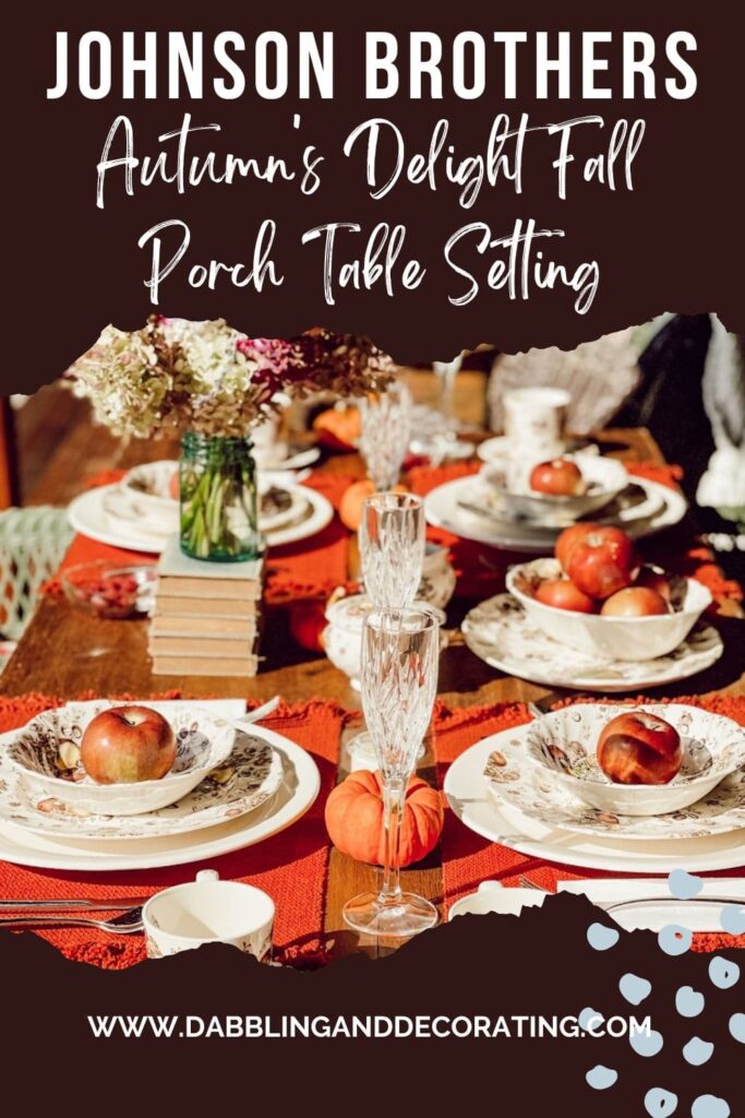 Johnson Brothers Autumn's Delight Fall Porch Table Setting