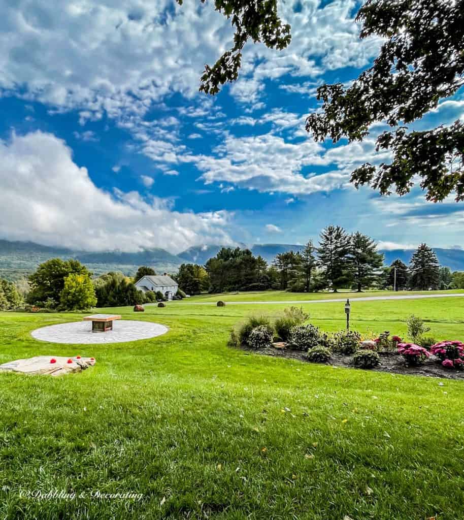 Backyard Mountain Views before Vermont foliage.