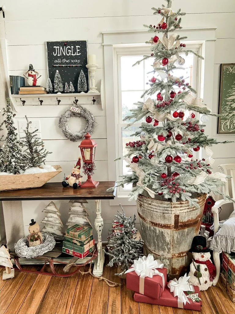 Blue and White Christmas Decorating - Thistlewood Farm