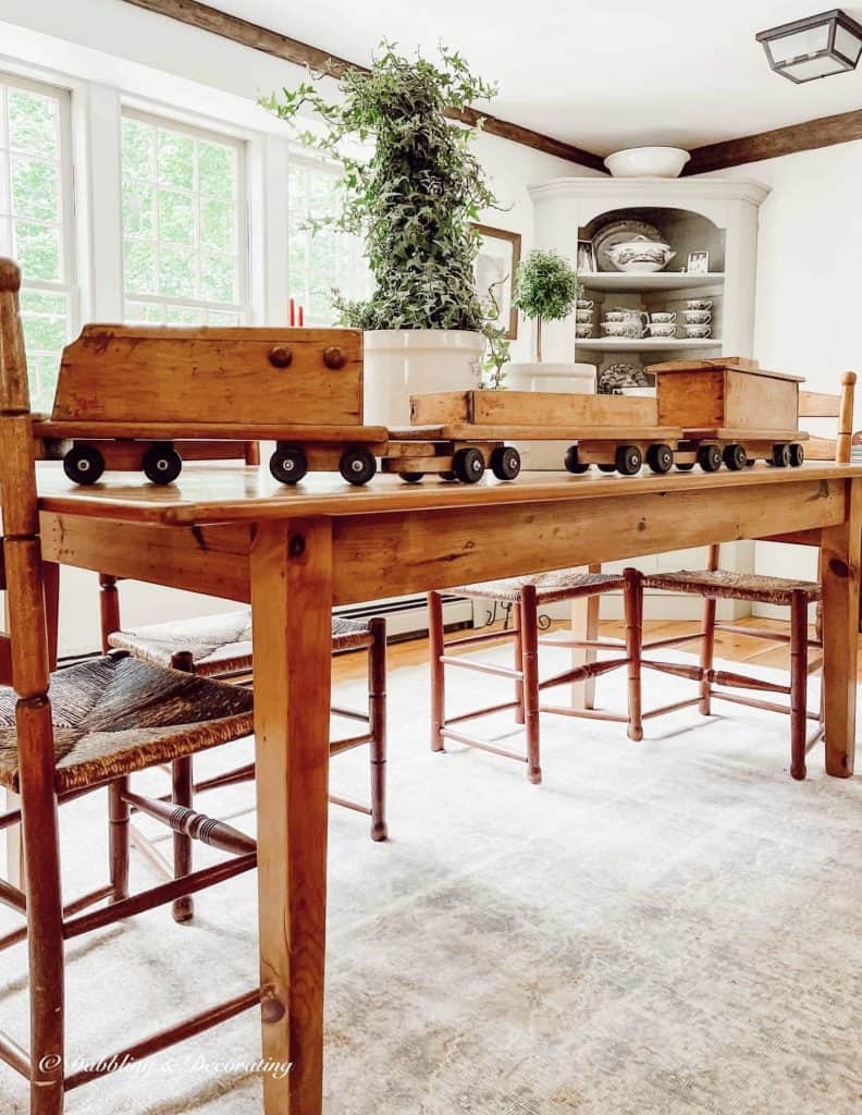 Vintage Wooden Train Set