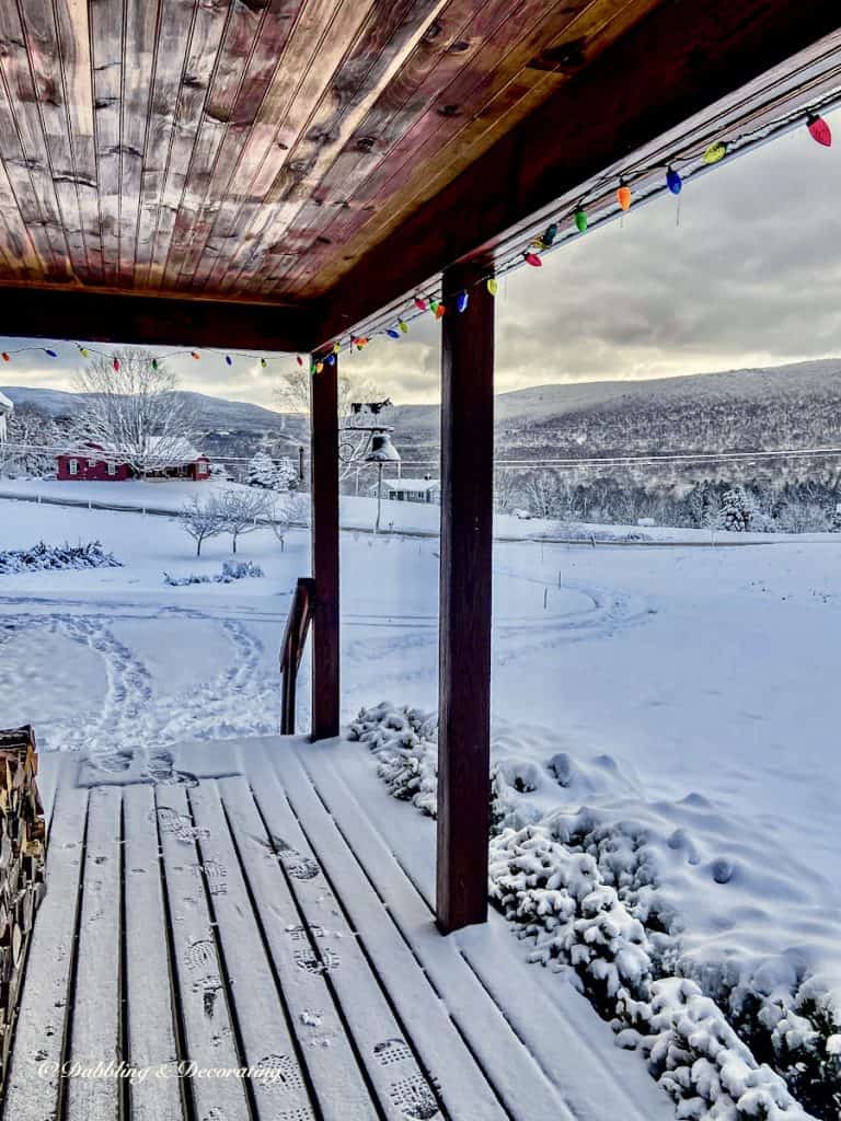 Snowy Vermont Porch