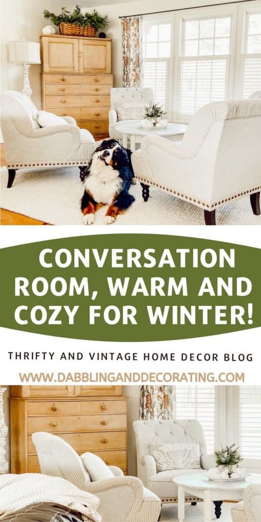 Conversation Room, Warm and Cozy for Winter