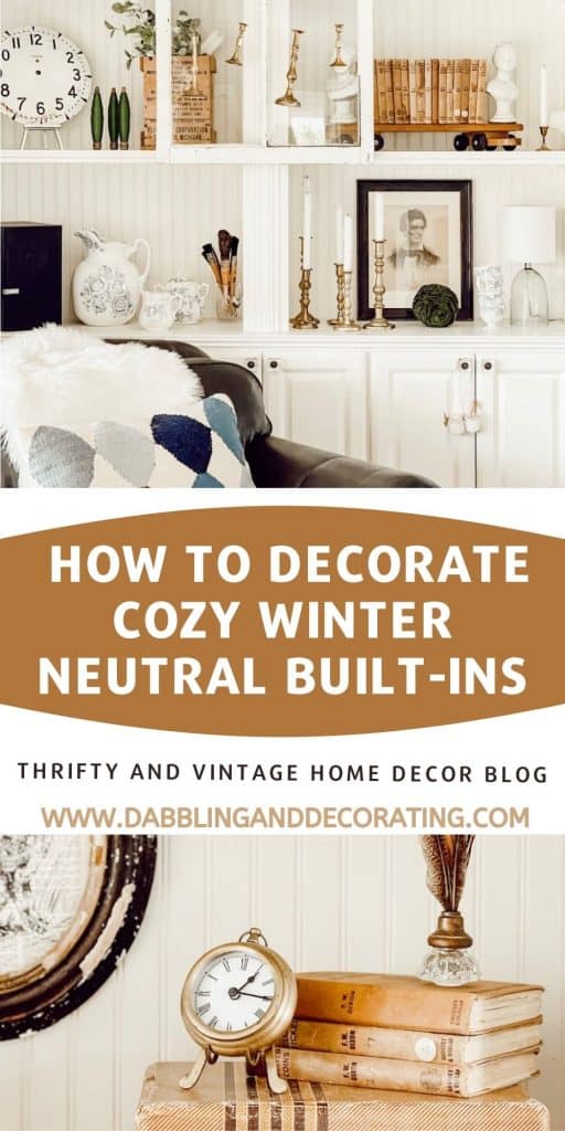How to Decorate Cozy Winter Neutral Built-Ins