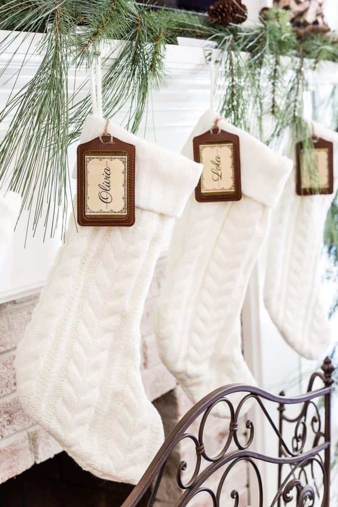 DIY Personalized Stocking Tags thrift store makeovers.
