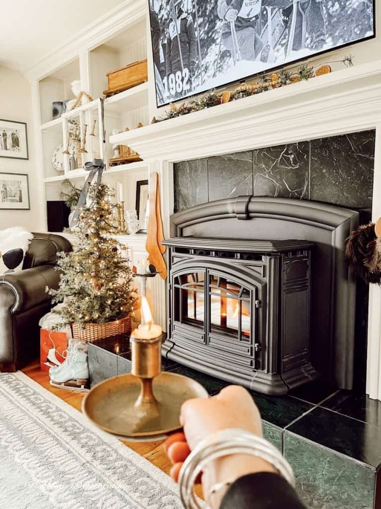 Cozy Ski Lodge Fireplace