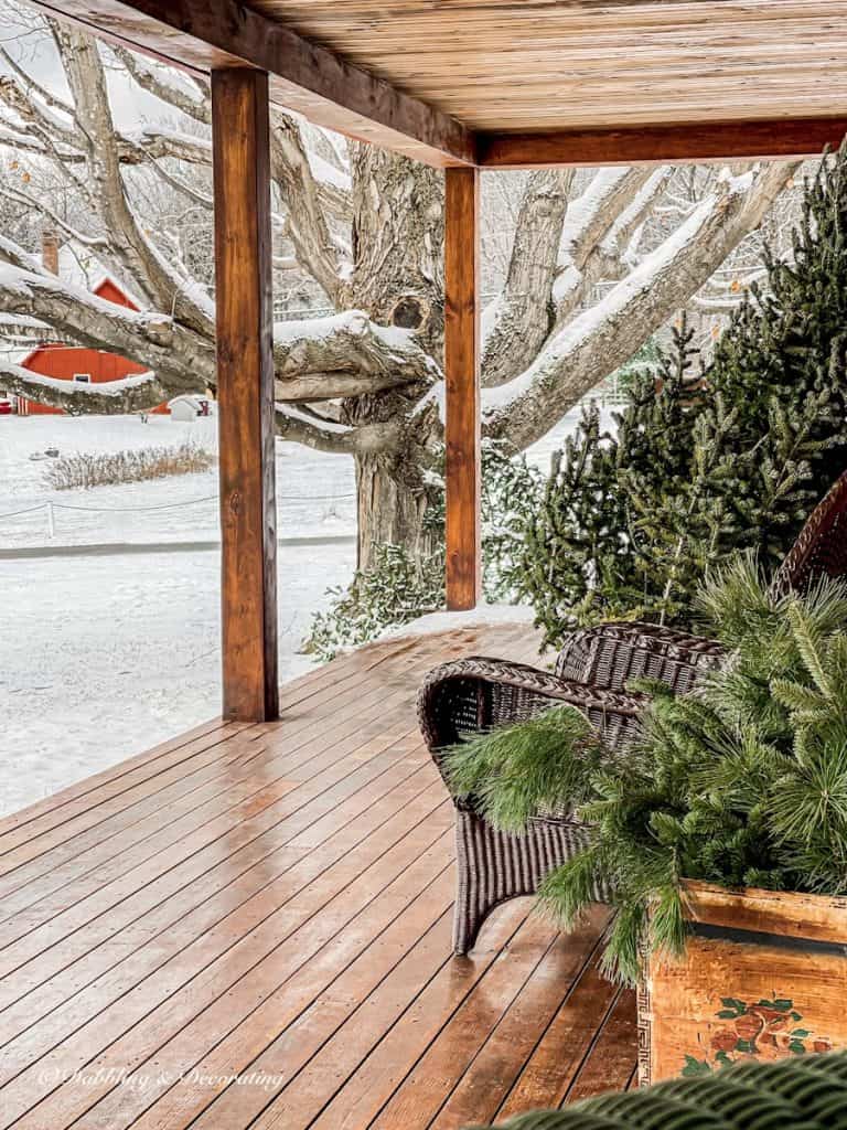 Vintage Ski Lodge Porch | Get the Look