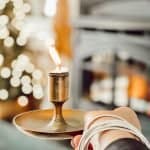 Candle and Fireplace