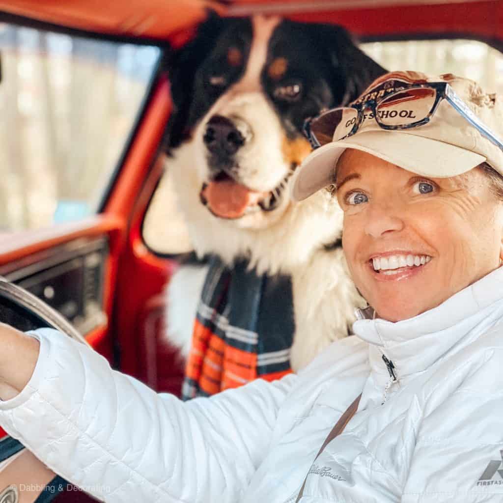 Girl with Bernese Mountain Dog