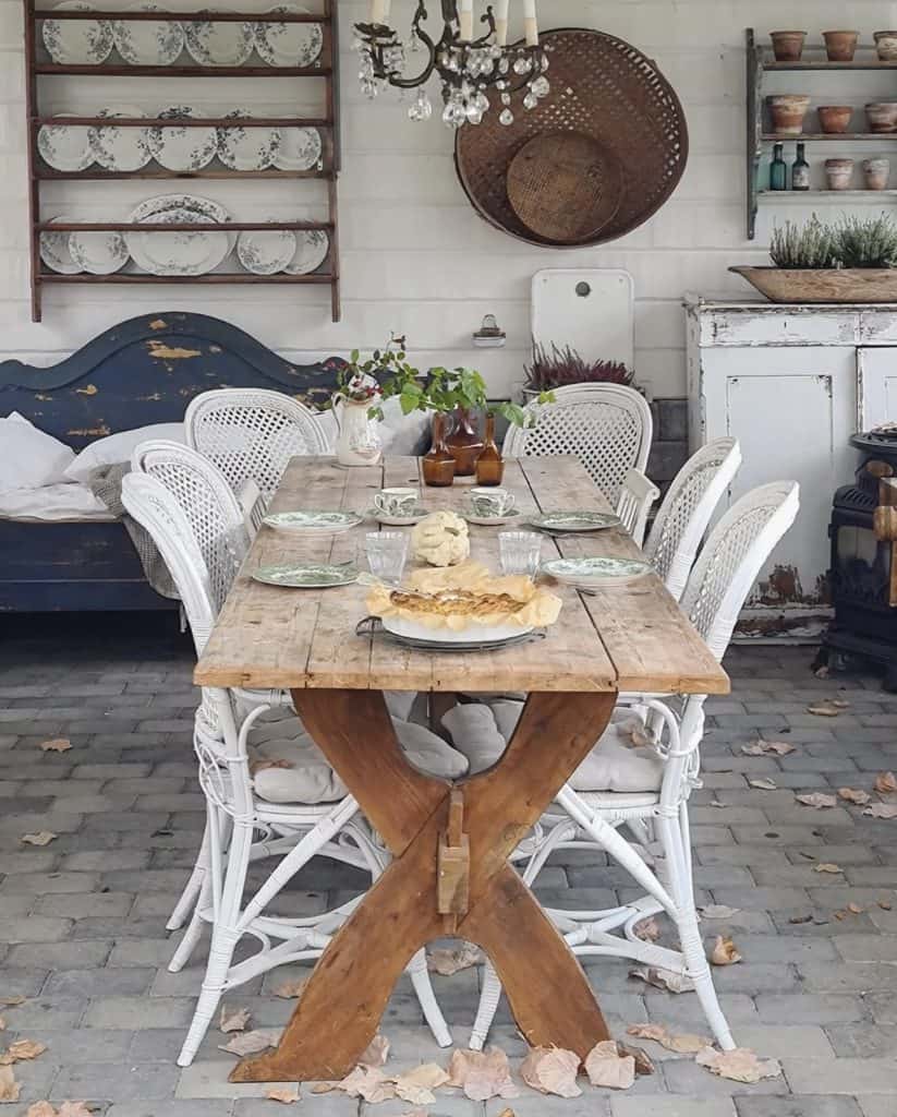 Vintage Dining Table stunningly simple in home in Sweden