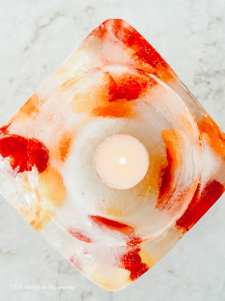 How to Craft Colorful Ice Candle Holders