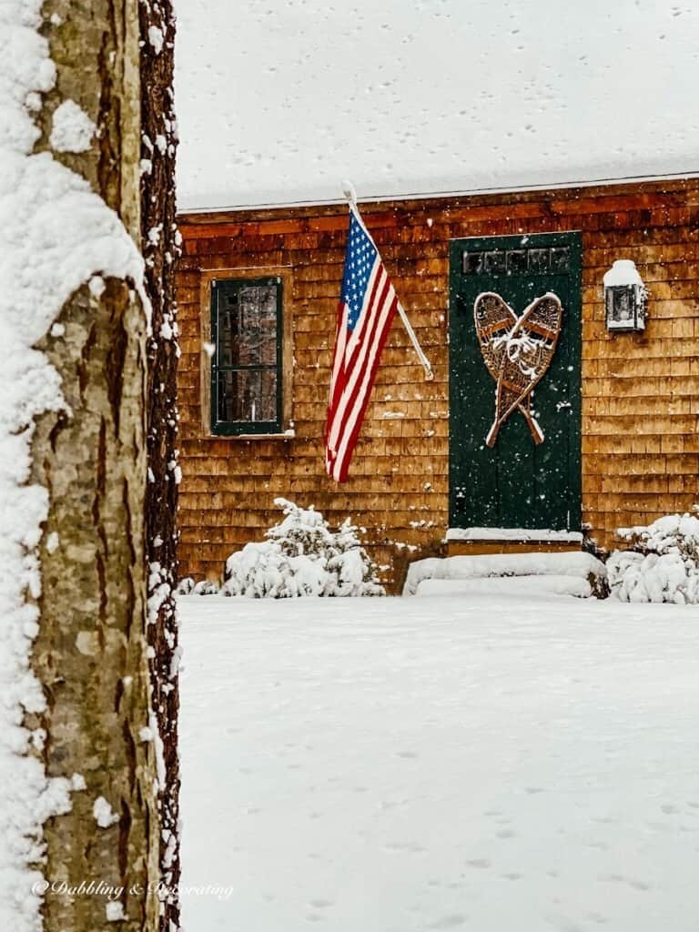 Front Door Ski Lodge Vintage Snowshoes