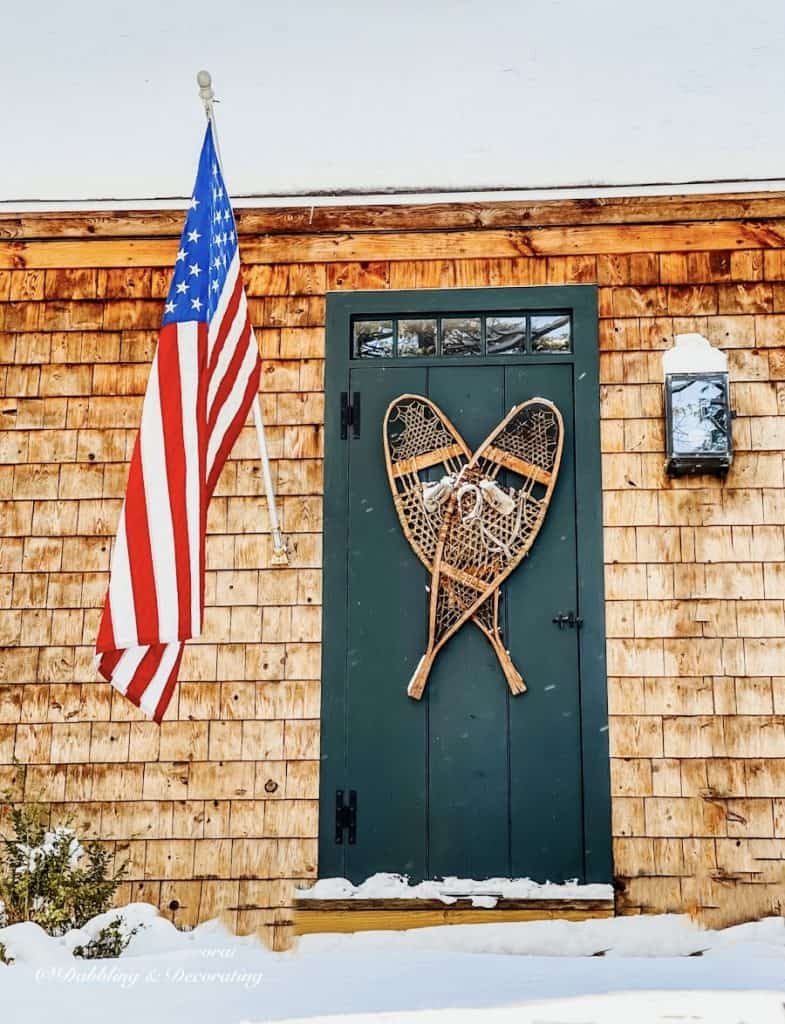 Front Door Ski Lodge Vintage Snowshoes