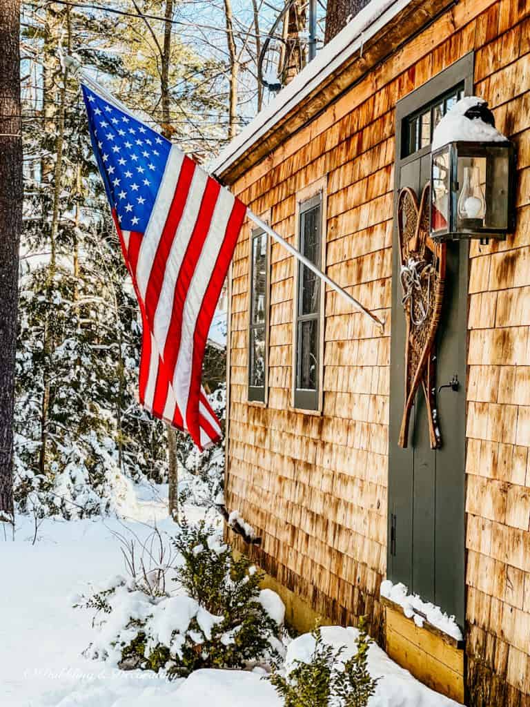 Front Door Ski Lodge Vintage Snowshoes