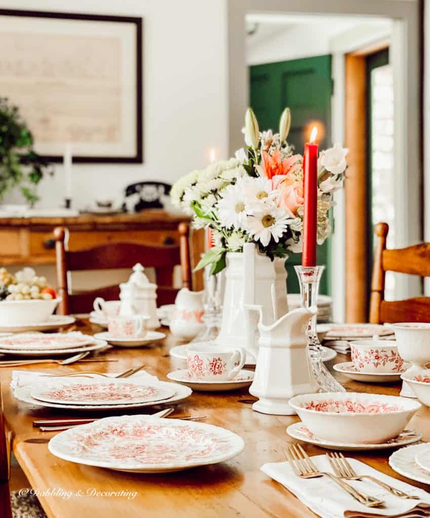 Romantic Table Setting Pretty in Pink