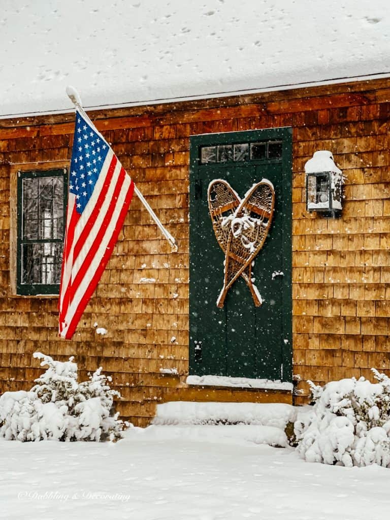 Front Door Ski Lodge Vintage Snowshoes