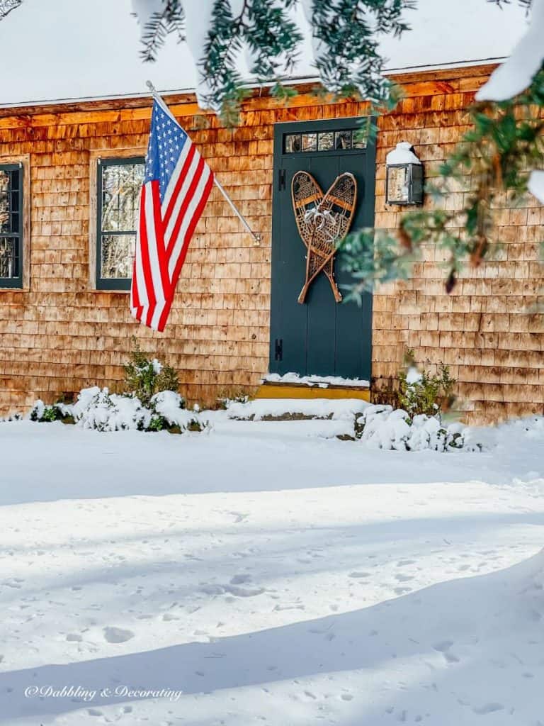 Front Door Ski Lodge Vintage Snowshoes