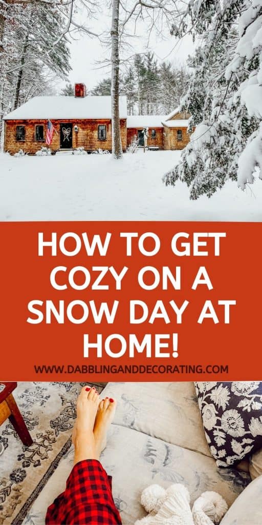 Join me inside today for a cozy snow day at home in Maine.  All day pajamas, fire in the fireplace, vintage tablescape styling, and much more!  #cozyhome #cozy #snowday #cozyday #cozyliving #winterhome 