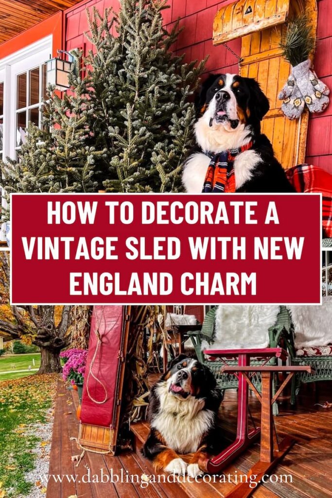 How to Decorate a Vintage Sled, A Simple Styling Tip with New England Charm