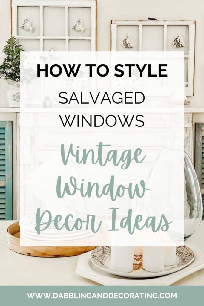 How do you hang vintage windows safely on a wall?