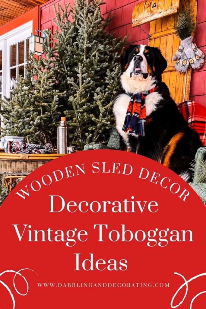 Wooden Sled Decor: Decorative Vintage Toboggan Ideas