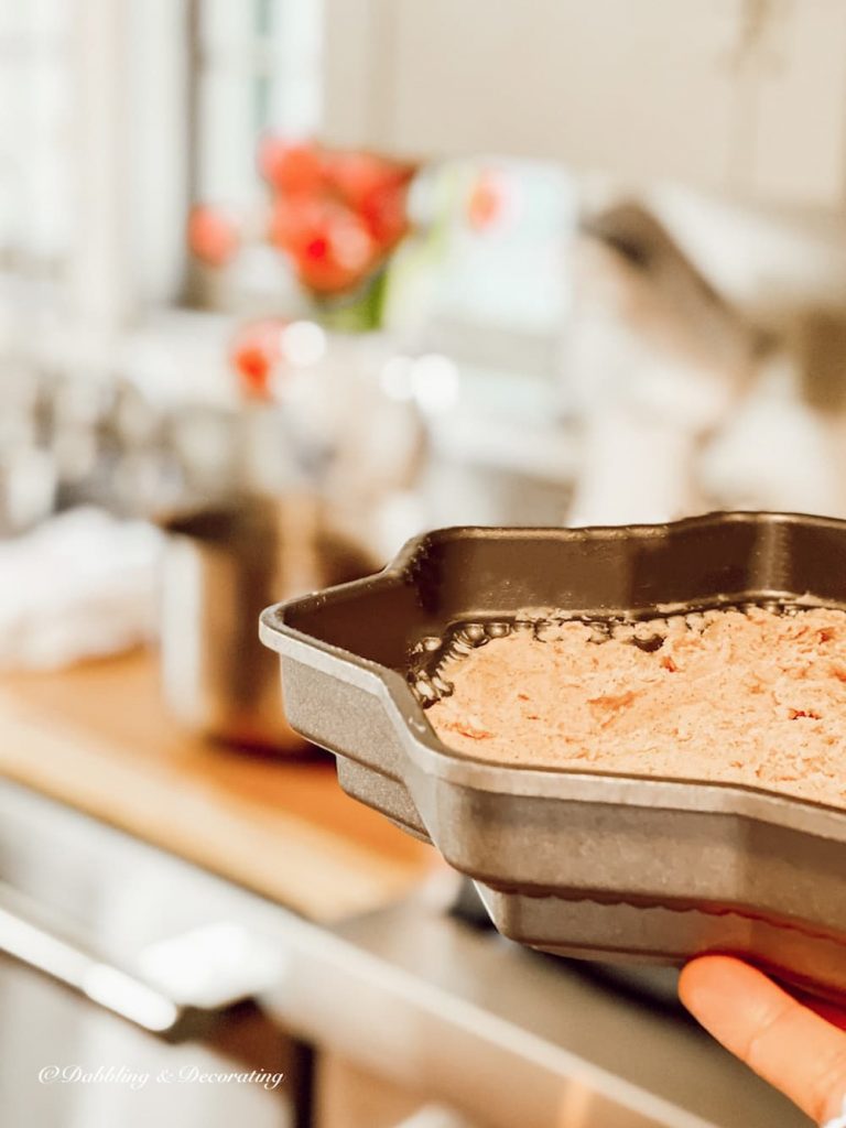 Homemade shortcake in Nordic kitchen decor accessory.