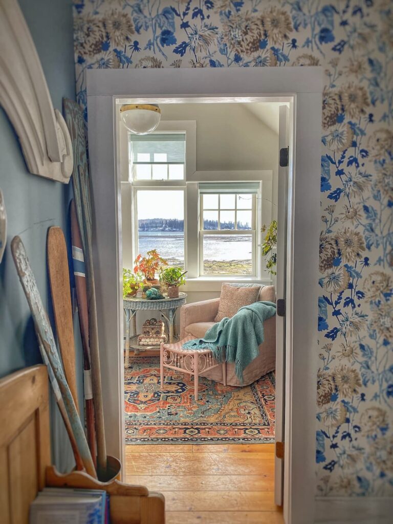 A Cozy Faux Fireplace Bedroom Reading Nook
