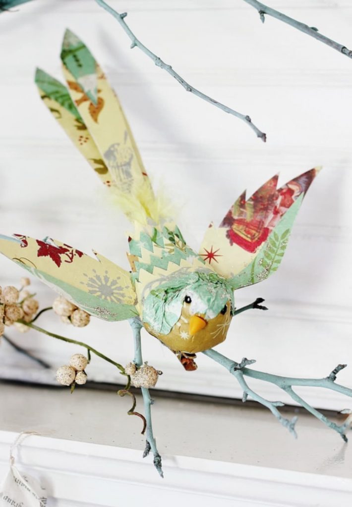 Bird and Branch Spring Mantel