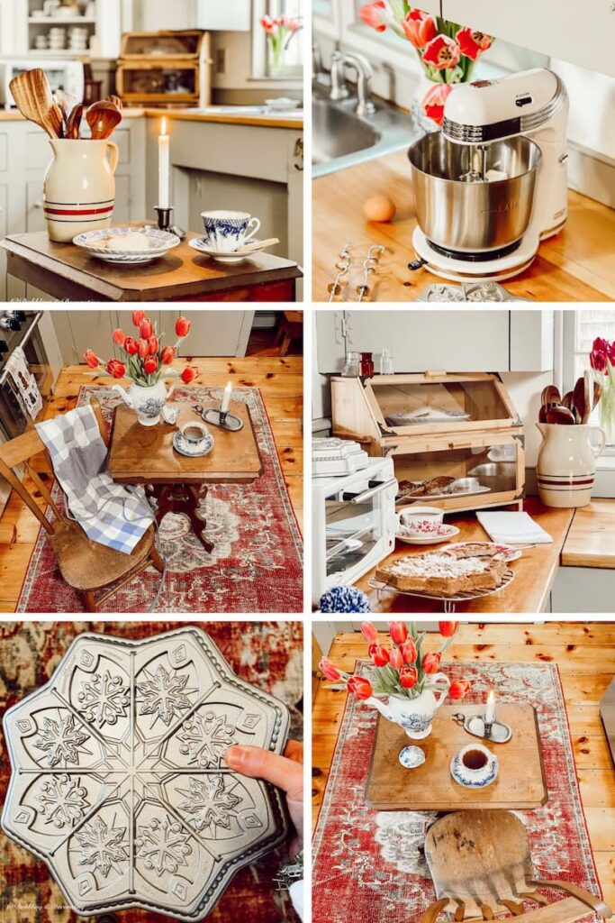 Country Kitchen Counter Decor Ideas with Cozy Vintage Charm