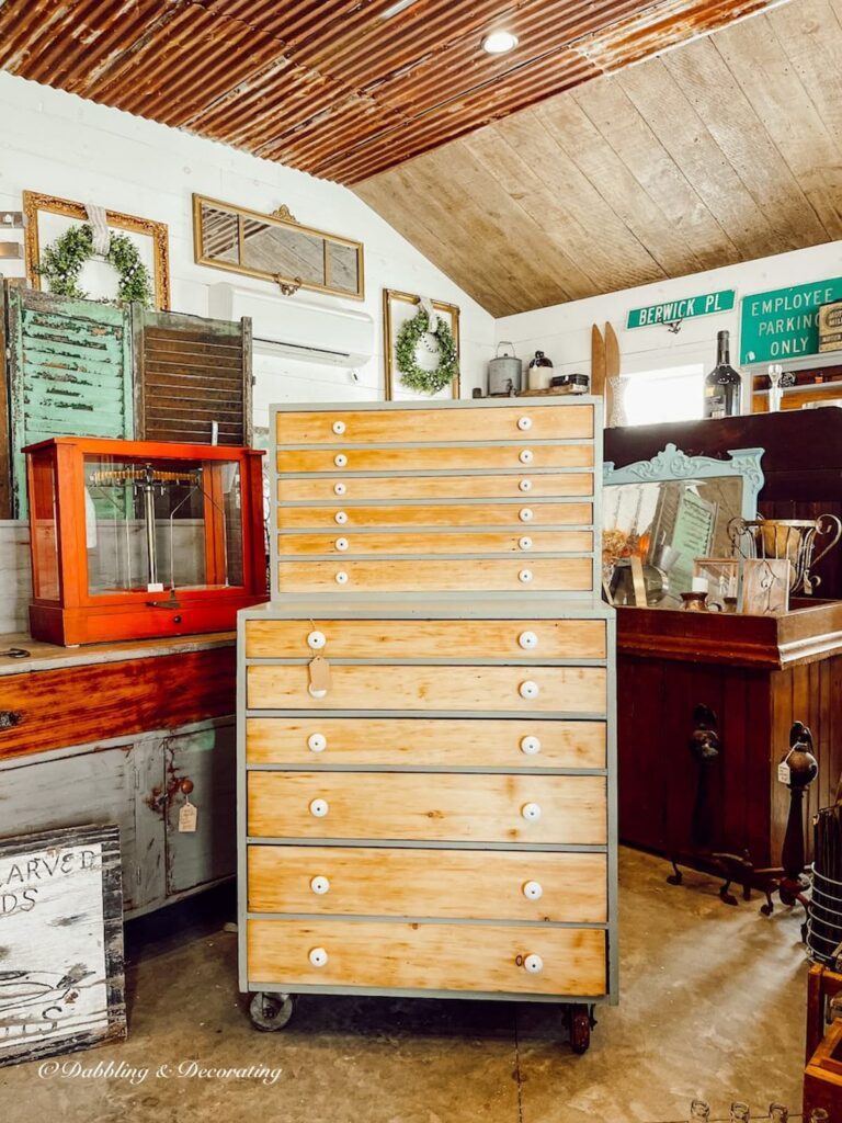 Vintage Hutch Makeover Drab to Fab