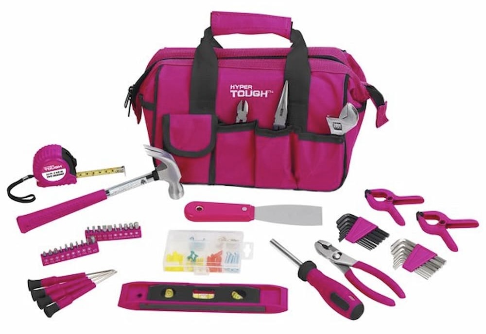 Pink bag of tools