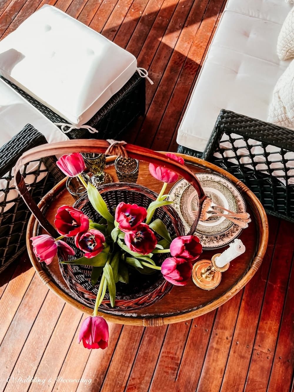 How To Create An Inviting Front Porch with Wicker Furniture Dabbling