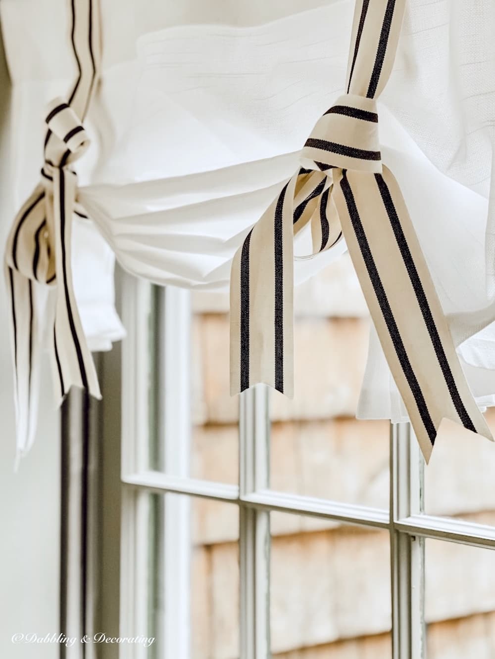 How to Hang TieUp Valance Curtains Dabbling & Decorating