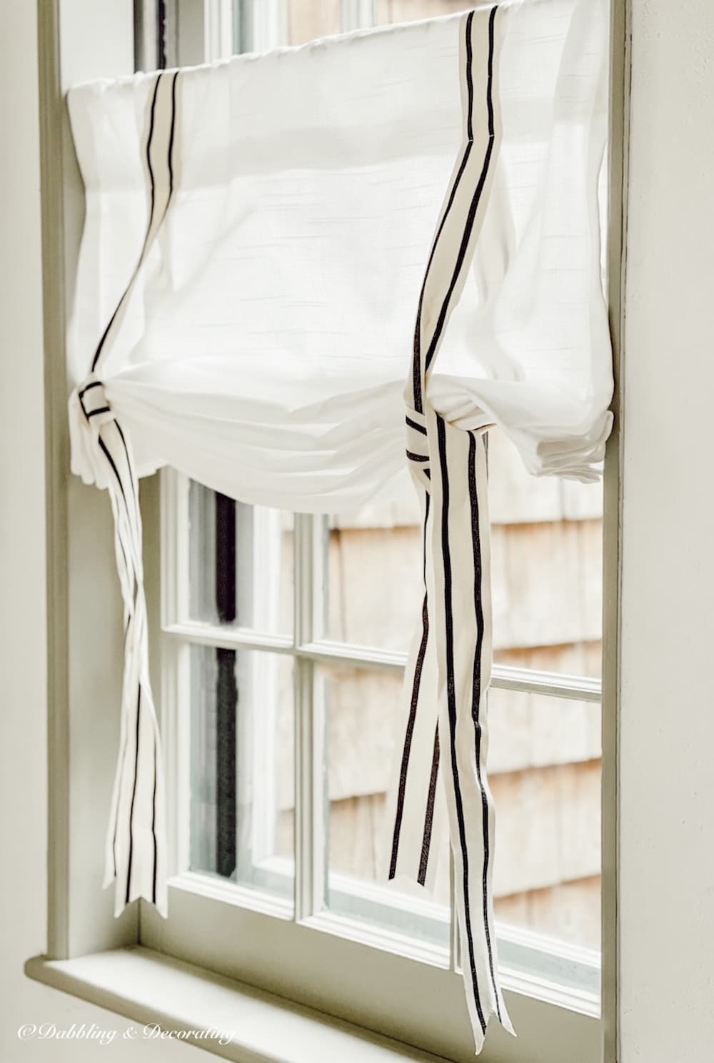 How to Hang TieUp Valance Curtains Dabbling & Decorating