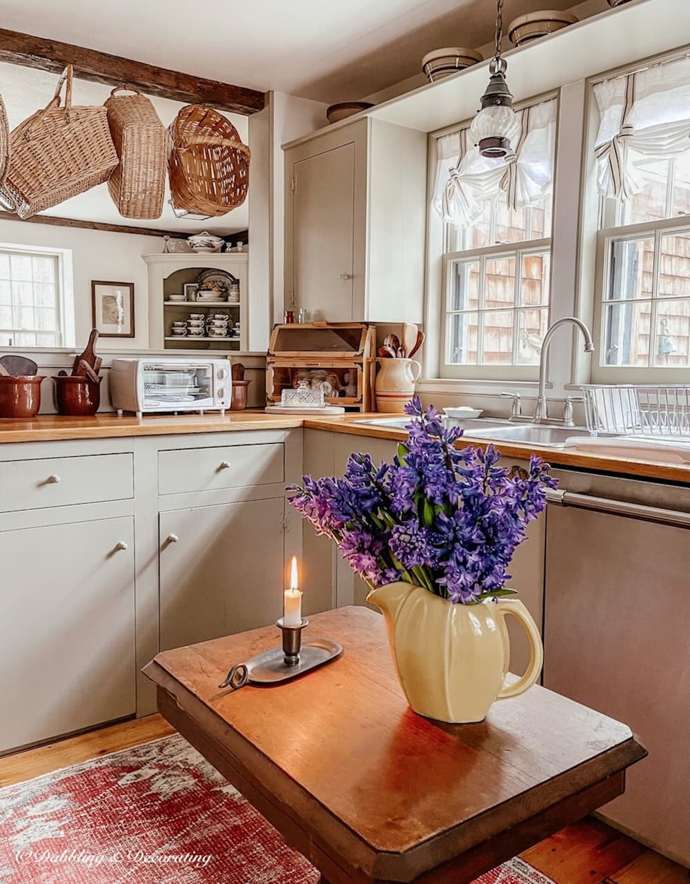 How to Hang TieUp Valance Curtains Dabbling & Decorating