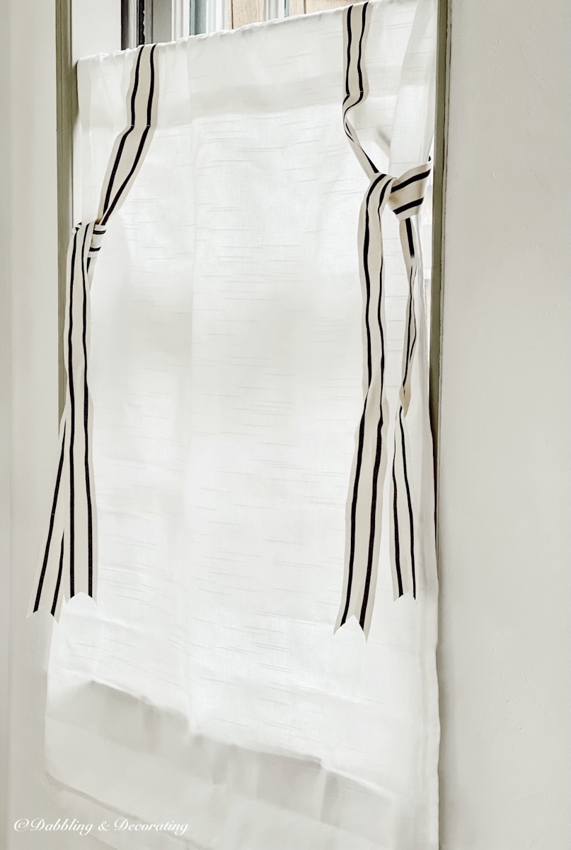 How to Hang TieUp Valance Curtains Dabbling & Decorating