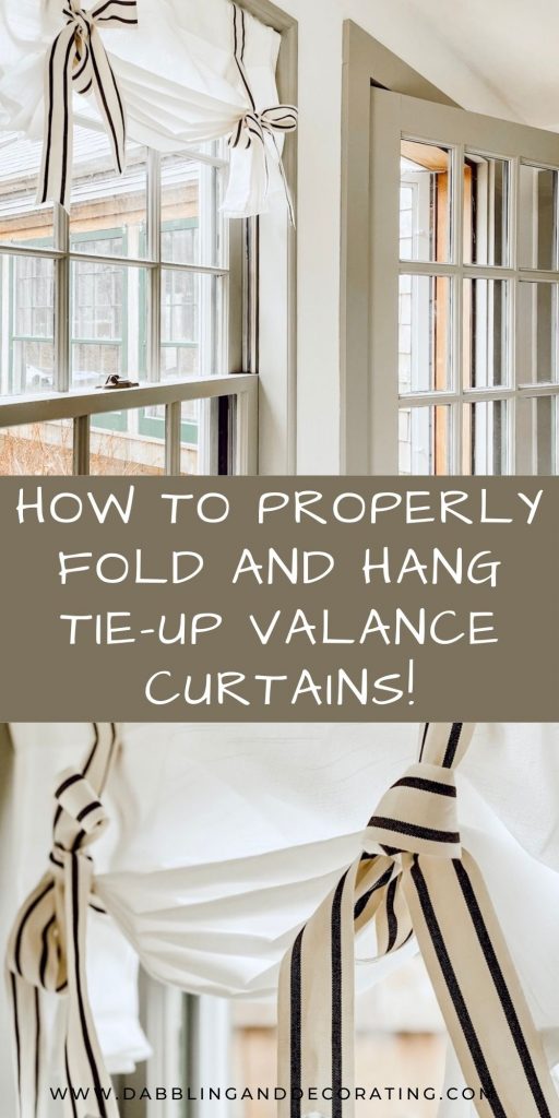 How to PROPERLY FOLD AND HANG TIE-UP VALANCE CURTAINS!